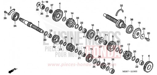 GETRIEBE (CBF600S6/SA6/N6/NA6) CBF600SA6 de 2006